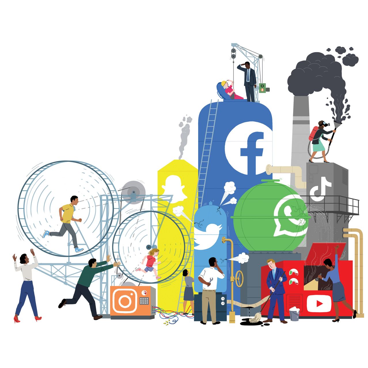 How has Social Media helped solve and create problems in Countries outside the U.S.?